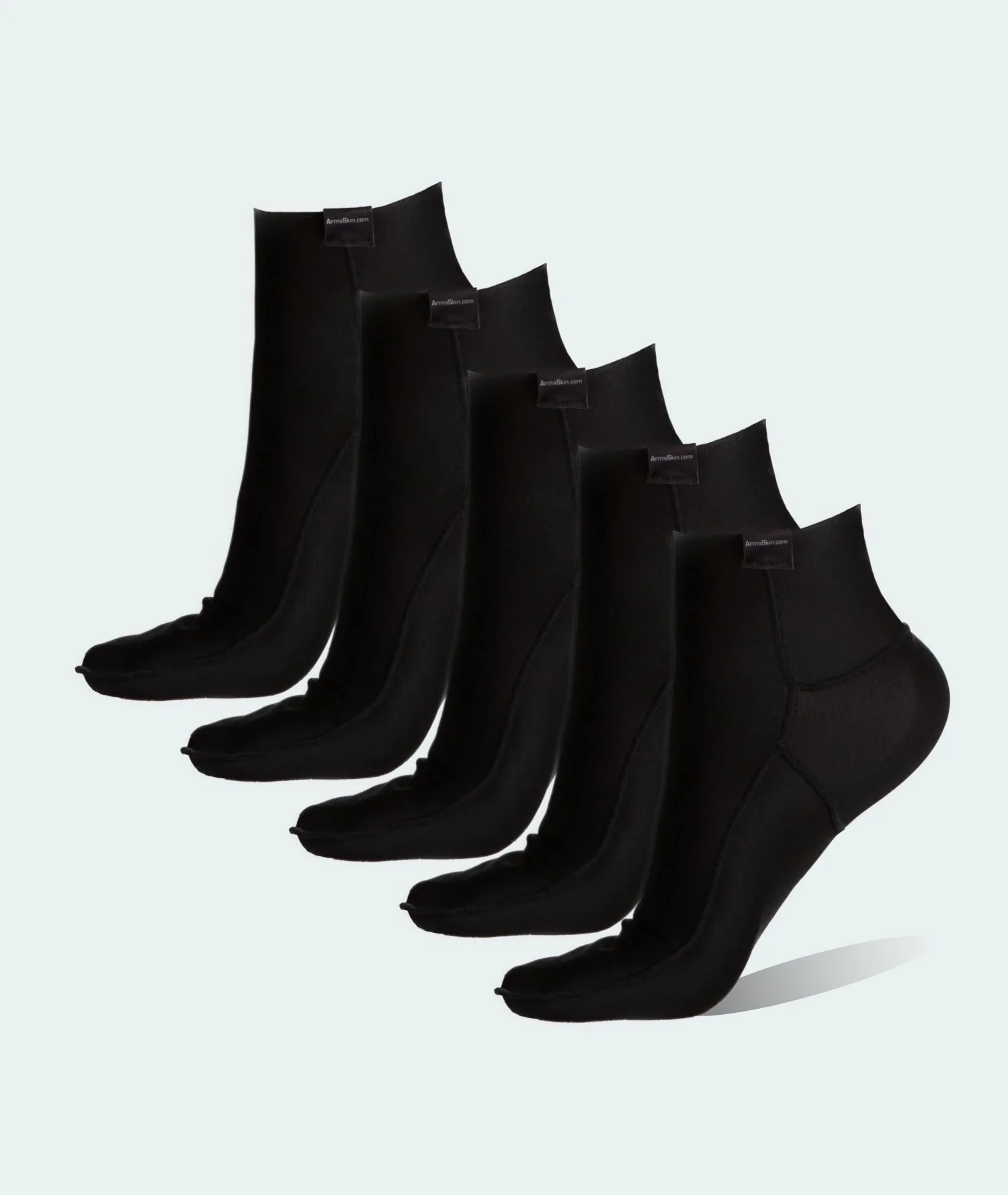 Polymer Anti-Blister Short Liner Socks 5-Pack for Men and Women