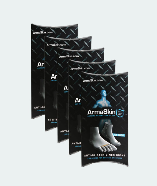 ArmaSkin Anti-Blister Toe Liner Socks – Short – (5-Pair Value Pack)