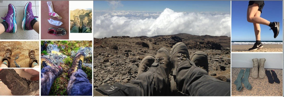 Hiking sock choices that work best with ArmaSkin blister prevention.