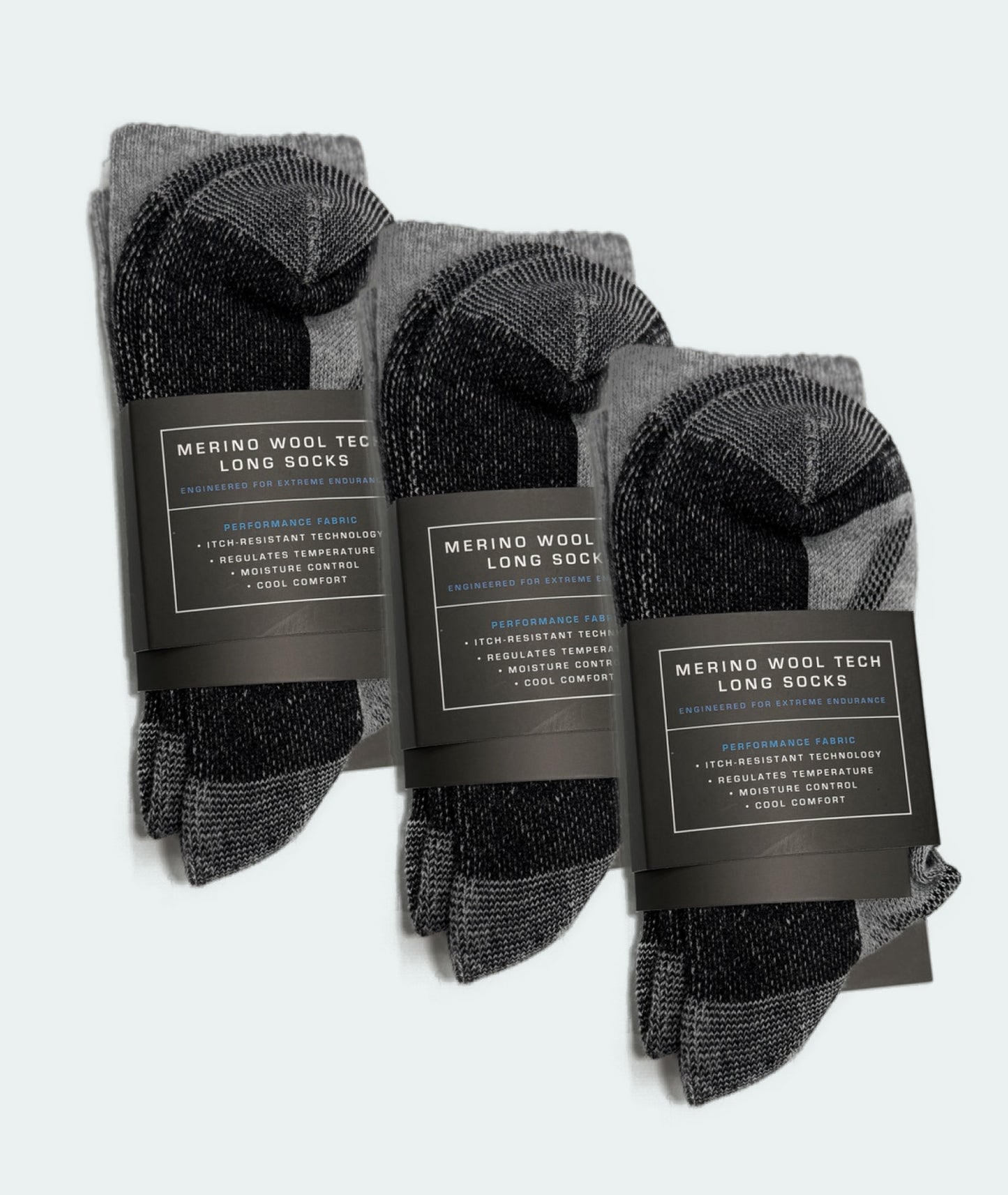 ArmaSkin Merino Wool Tech Long Socks – 3-Pair Pack