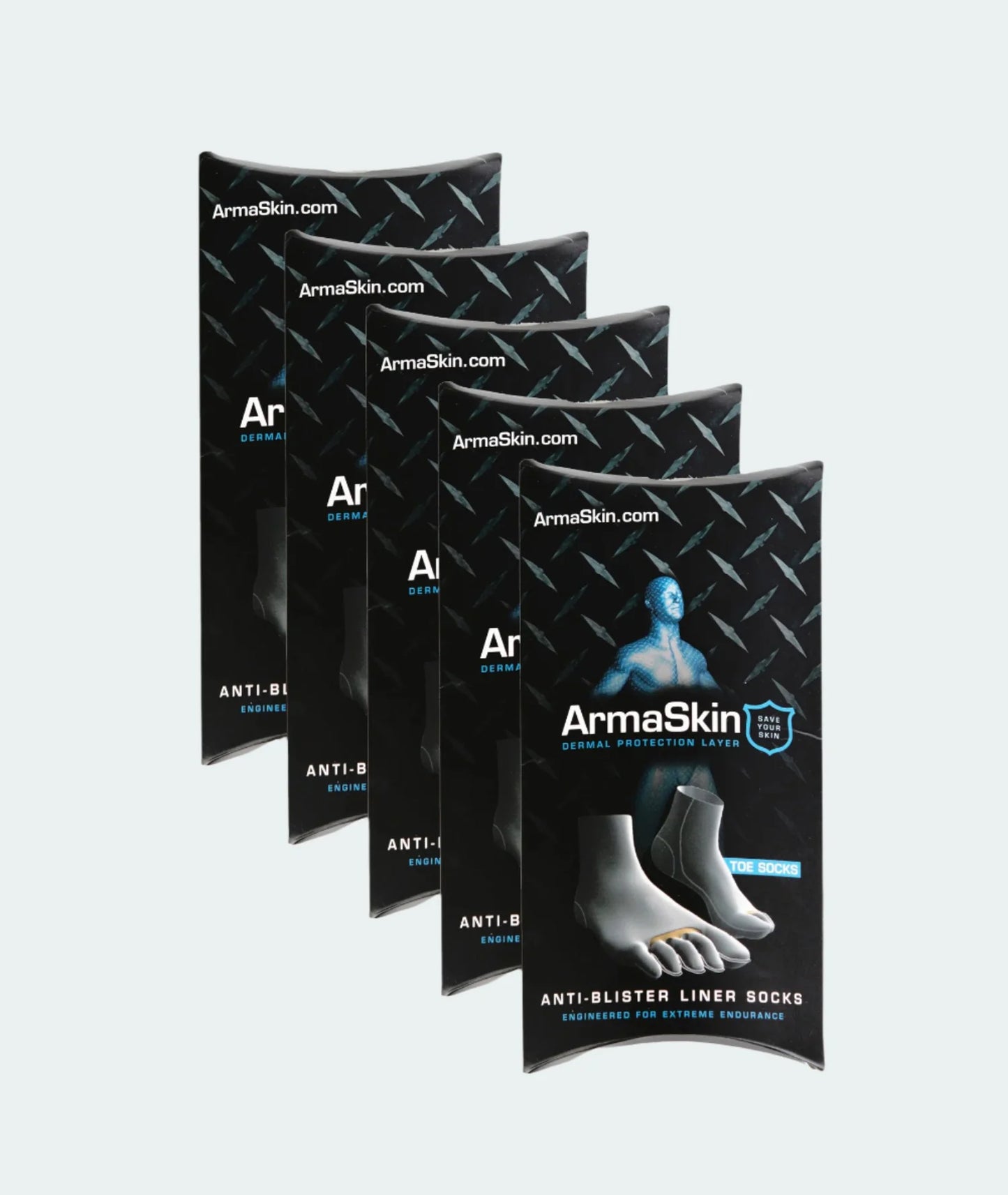 ArmaSkin Anti-Blister Toe Liner Socks – Short – (5-Pair Value Pack)
