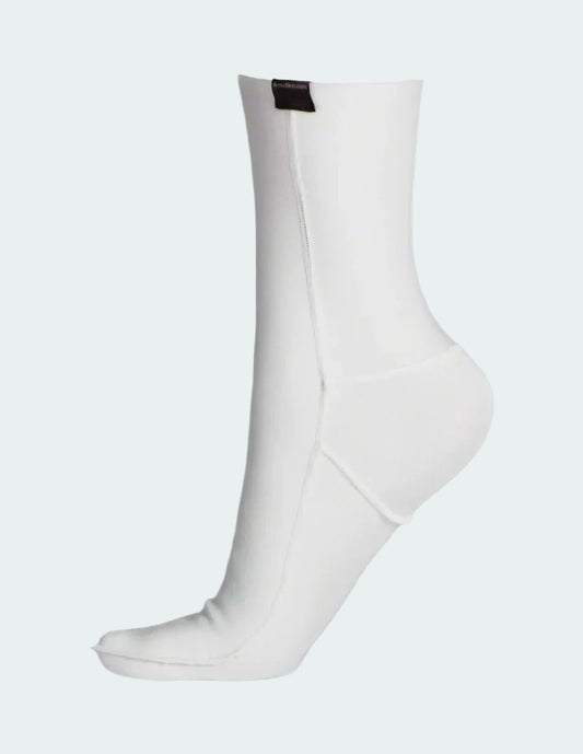 Polymer Anti Blister Long Liner Socks White